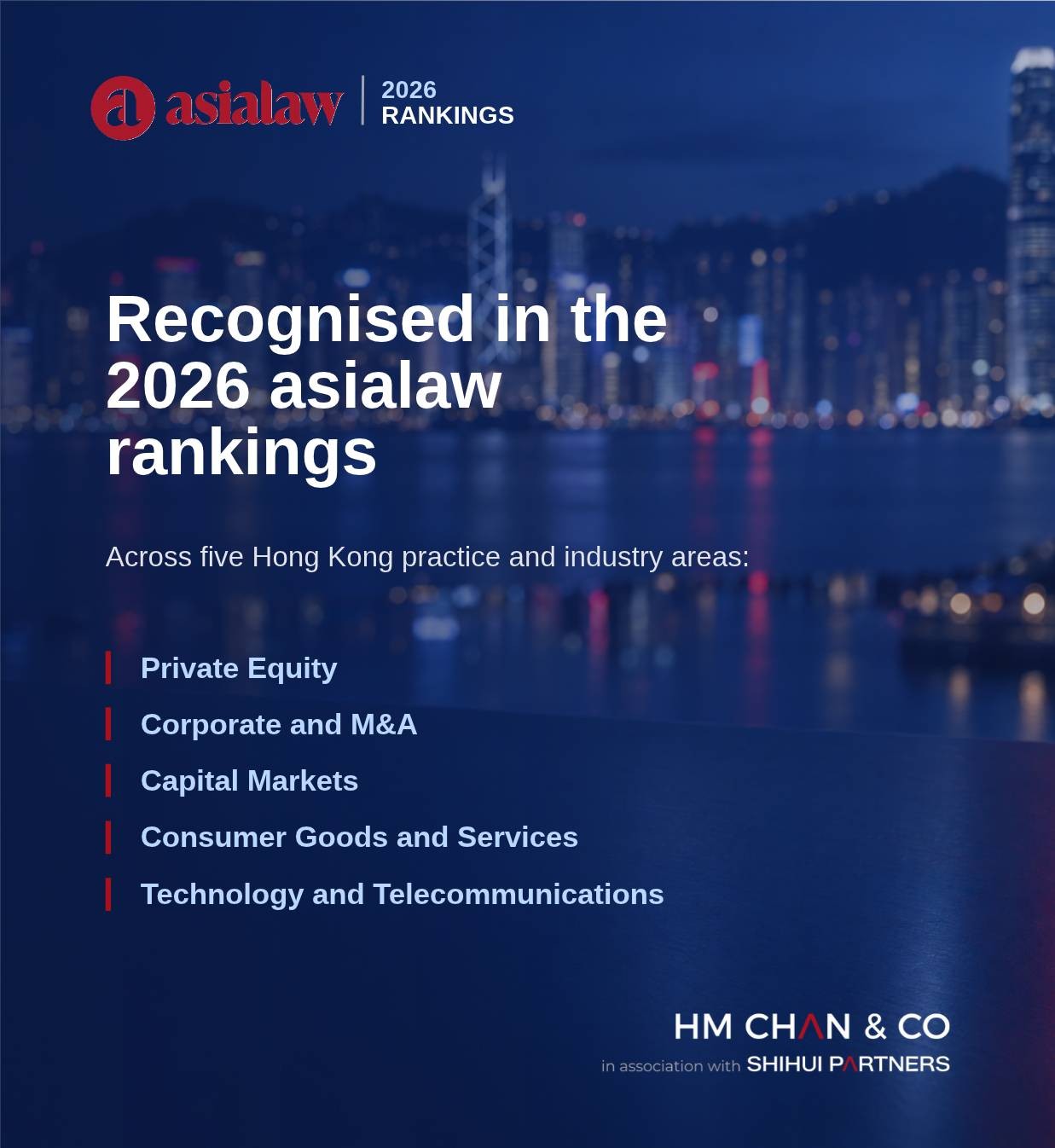 Recognised in the 2026 asialaw Rankings